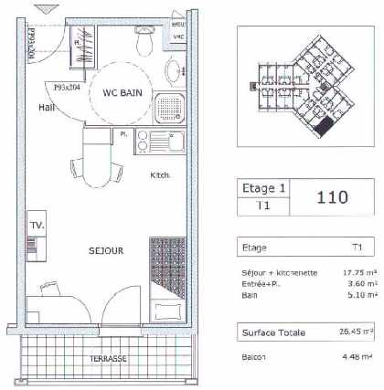Lot Plan Example - Single Person Studio